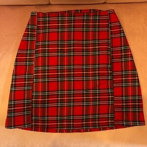 Plaid John Galt Brandy Melville Mini Skirt | Red, Green, Yellow